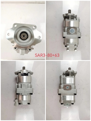 La pompe à engrenages hydrauliques KOMATSU LOADER 705-56-34100 SAR3-80+63-WA420-1C