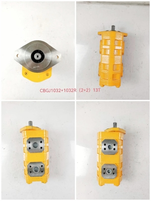 Pompes à engrenages personnalisées CBGJ1032+1032R(2+2)13T Pompes hydrauliques à double engrenage Komatsu