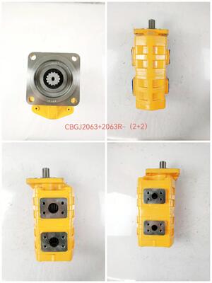 CBGJ2063+2063R-(2+2) Hydraulic Pump external meshing gear pump Aluminum Alloy Material One Year Warranty