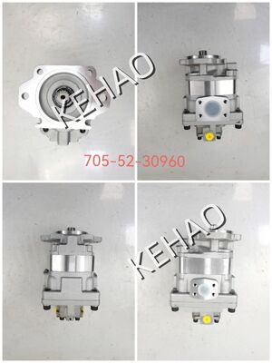 KEHAO 705-52-30960 Hydraulic Gear Pump SAR63+SB10+6 with 1060lpm Flow Stainless Steel and Aluminum alloy 1 Year Warranty