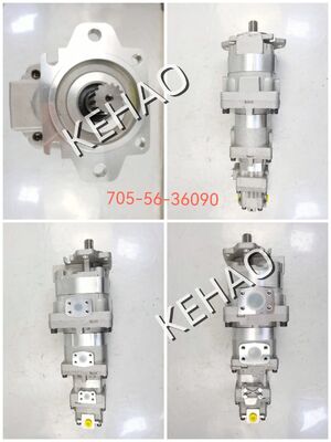 Pompe à engrenages hydraulique SAR56+32+SB12+(U)12 en alliage de fer et d'aluminium 705-56-36090, plage d'utilisation pour le remplacement hydraulique de machines de construction