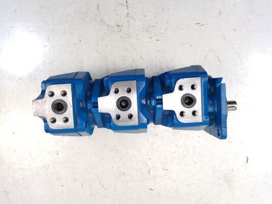 Pour pompe à engrenages hydraulique Rexroth GXPO-AOD10WRTB-10WRTB10AB6R avec haut débit de pompe à engrenages à huile en fonte à 3 étages pour équipement lourd de construction