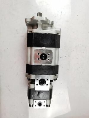 Pompe à engrenages hydraulique pour chargeurs Kawasaki 44083-61050 Pompe à huile à engrenages de qualité industrielle en fonte, pompe à huile à engrenages SDL30-80+(20) de remplacement pour équipement de construction