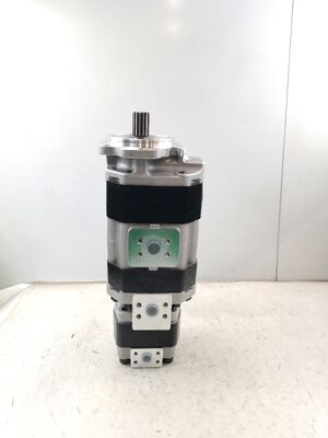 Pompe à engrenages hydraulique Kawasaki 90ZV-5 44083-61860/SDL30-71.4+50.4+（20） Pièces de rechange hydrauliques en fonte pour équipement de chargeuses sur pneus
