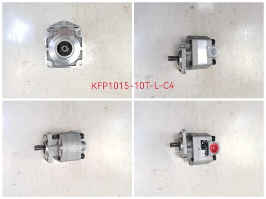 Pompe hydraulique à engrenages KFP KFP1015-10T-L-C4 Cylindrée Fonte Alliage d'aluminium Pompe à engrenages à huile pour excavateur Équipement lourd Certifié ISO9001