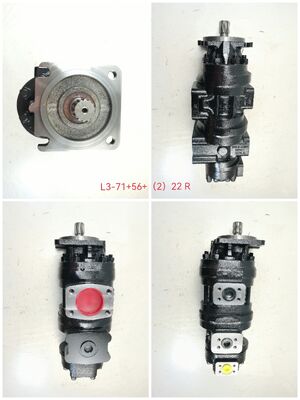 Kawasaki Hydraulic Gear Pump L3-71+56+（2）22  Hydraulic Parts Cast Iron  Aluminum alloy  Oil Gear Pump For Wheel Loaders Machinery ISO9001 certified