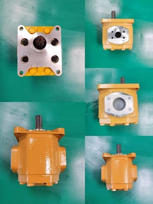 Gauche D50 jaune de la pompe à engrenages de KOMATSU de chargeur 704-11-38100