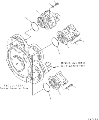 705-52-30490 COMMUTATEUR SAR100+28 1+2 WA500 WD500 WF550 WF550T d'Assy de pompe de KOMATSU