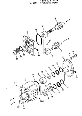 704-12-38100 pompe à engrenages hydraulique de KOMATSU KAR80 D50A D50P D50PL D53S 14KGS
