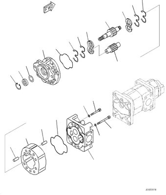 705-55-43040 pièces WA600 WD600 de convertisseur de couple de pompe à engrenages de SAL160+100+32 H KOMATSU