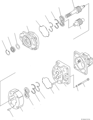705-52-30390 pompe à engrenages de KOMATSU SAR100+28 WA400 WA420