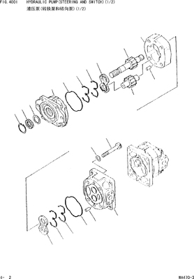 705-52-30280 pompe à engrenages de KOMATSU SAR71+50 WA450 WA450L WA470 WF450 WF450T