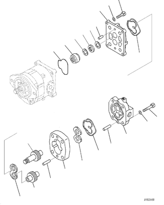 705-52-21250 Assemblée SAR 63 de pompe à engrenages + SBR 10 GD555 GD655 GD675